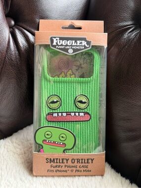 Fuggler NWT Smiley O'Riley Green Furry Phone Case for iPhone 17 Pro Max